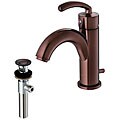 VIGO Single Lever Bathroom Faucet in Oil Rubbed Bronze Finish with Drain Assembly