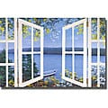 Diane Romanello 'Island Time with Window' Canvas Art