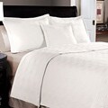 Maison White Cotton 3-Piece Quilt Set