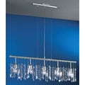 Linear 5-light 38-inch Bar Pendant Crystal Chandelier
