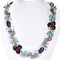 Freshwater Pearl Amethyst Wrap Necklace (China)