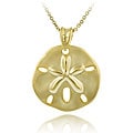 18k Gold over Sterling Silver Sand Dollar Necklace