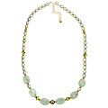 Charming Life 14k Goldfill Green Kyanite/ Pearl Necklace (4-7 mm)
