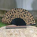 Silk 'Ebony Fern' Batik Fan (Indonesia)
