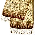 Silk 'Carnations' Batik Scarf (Indonesia)