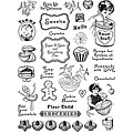Crafty Secrets 'Sweet Stuff' Clear Art Stamp Set