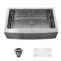 Kraus 33-inch Farmhouse Apron Single-bowl Stainless Steel Kitchen Sink