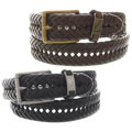 Nautica Men's Genuine Leather Braided Belt
