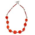 Silver Carnelian Agate Necklace (Thailand)