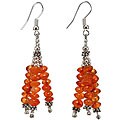 Silver Carnelian Agate Earrings (Thailand)