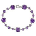Sterling Silver Purple Amethyst Bracelet