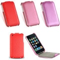 Iphone 3G 3GS Carbon Fiber Leather Pouch Case