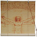 Da Vinci's Vitruvian Man 36-inch Bamboo Blind (China)
