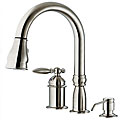 Vigo Monet Stainless Steel Pull-out Kitchen Faucet with Soap Dispenser