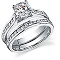 18k Gold 1 1/3ct TDW EGL-certified Diamond Bridal Set (H-I, SI1-SI3)