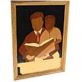Father and Son 'Our Time Together' Wood Overlay Picture (Ghana)
