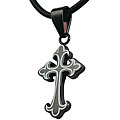 Black Stainless Steel Cross Necklace