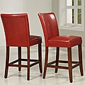 Charlotte Faux Leather Counter-height Chairs (Set of Two)