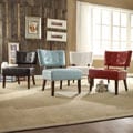 TRIBECCA HOME Charlotte Faux Leather Armless Accent Chair
