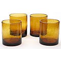 Certified International Amber Bubble 14-oz Double Old Fashion Glasses (Set of 8)