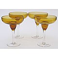 Certified International Amber Bubble 12-oz Margarita Glasses (Set of 8)