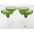 Certified International Green Bubble 12-oz Margarita Glasses (Set of 8)
