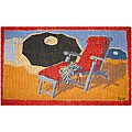 Meaningful data on rug Thick Beach Umbrella Extra-thick 18x30 Coconut Fiber Door Mat