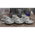 Lorenzo Porcelain Espresso Cup and Saucer Set (Service for 6)