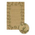 Hand-tufted Palm Tree Wool Rug (5'9 Round)