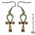 Pewter Egyptian Ankh Earrings