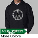 Los Angeles Pop Art Men's Peace, Love and Music Hoodie