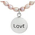 Marissa by Zoe B Sterling Silver Pearl Bridal Party 'Love' Necklace