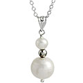 Marissa by Zoe B Sterling Silver White FW Pearl Necklace (3.5-4 mm)