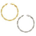 Gold Overlay 8-inch Figure 8 Gucci-style Bracelet