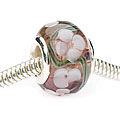 Glass Lampwork European-style 14-mm Amethyst Flower Charm Beads (Set of 2)