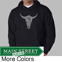 Los Angeles Pop Art 'Country Cowskull' Men's Hoodie