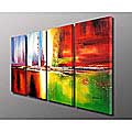 Abstract Hand-painted Oil on Canvas Art Set