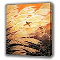 'Abstract Bird in Field' Giclee Print Canvas Art