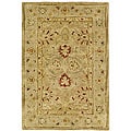 Handmade Majesty Light Brown/ Beige Wool Rug (2' x 3')