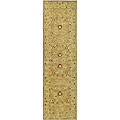 Handmade Majesty Light Brown/ Beige Wool Runner (2'3 x 8')