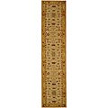 Handmade Tribal Ivory/ Gold Wool Runner (2'3 x 20')