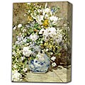 'White Flower in Blue Vase' Giclee Print Canvas Art