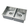 DeNovo Double-square Corner Undermount Sink and Drain