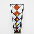 Cone-shaped Stained Glass Sconce