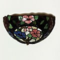 Tiffany-inspired Stained Glass Floral Wall Sconce
