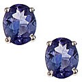 Dyach 14k White Gold Tanzanite Stud Earrings