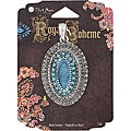 Blue Moon Royal Boheme Oval Turquoise/ Antique Silver Pendant