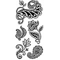 Inkadinkado 4x8 Organic Fabric Flourish Clear Stamps Sheet