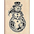 Inkadinkado Snowman Wood Mounted Rubber Stamp DD