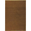Indo Handmade Sumak Flatweave Brown Rug (6' x 9')